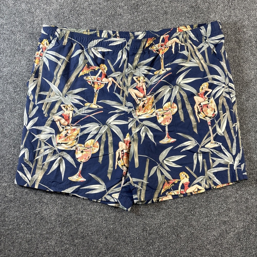 Tommy Bahama Board Shorts Hawaii Hula Girl Cocktails XXL